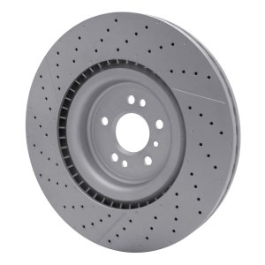 Mercedes-Benz GL63 AMG Brake Rotor (1) - Front - R1 Concepts - GeoSPEC Coated - Drilled and Slotted - `12-`19